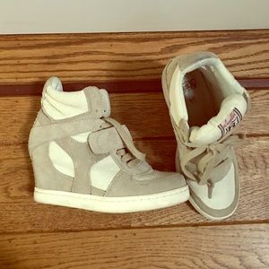 Ash Wedge Sneakers in Grey/White 37