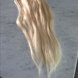 Platinum blonde  human hair extensions