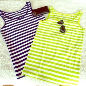 ✨TWO Striped Tank Tops