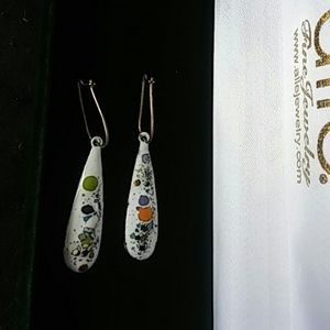 Art splatter dangle earrings...