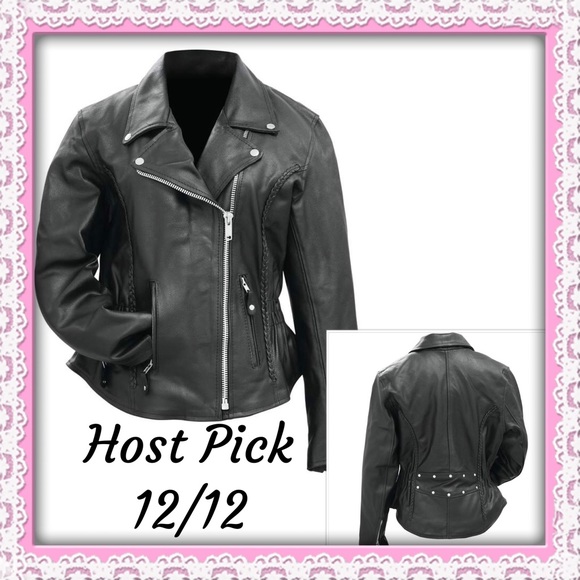 SALE HP Ladies’ Buffalo Leather Motorcycle Jacket - Picture 2 of 3