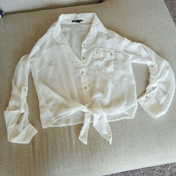 Sheer white blouse