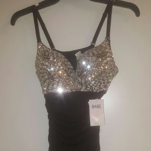 Black sequin dress