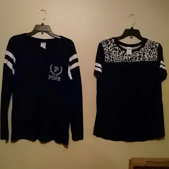 SOLD!!!!!Lot of 2 Victoria Secret Pink t-shirts