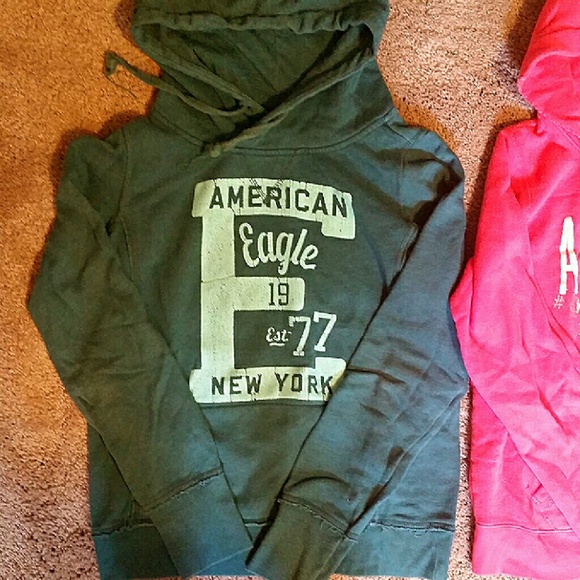 Blue Green American Eagle Hoodie