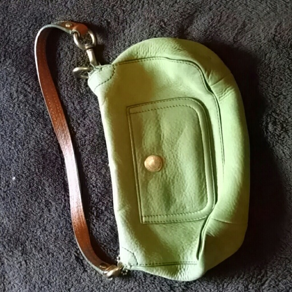 Green Suede Coach Bag
