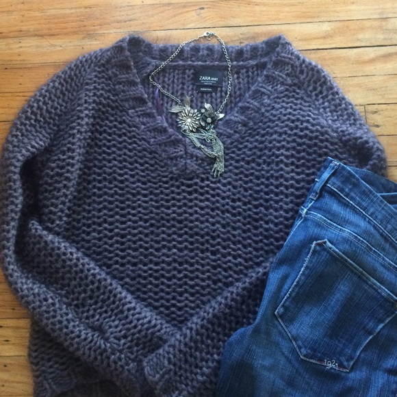 Zara open knit sweater Small
