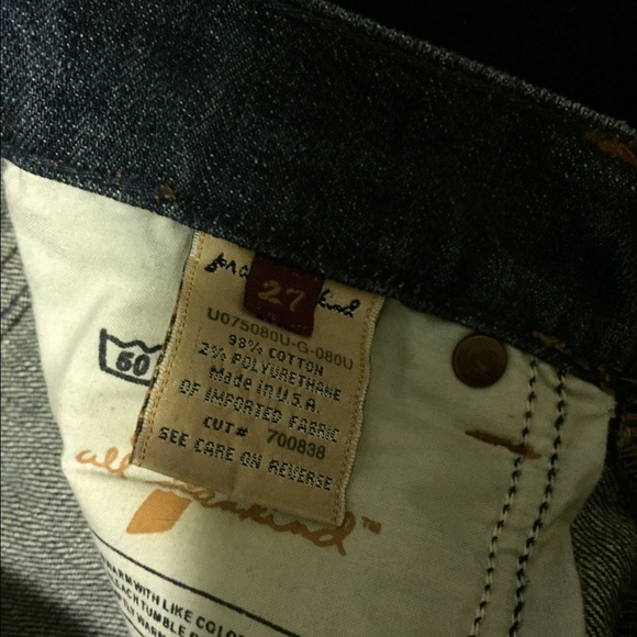 7 for All Mankind Boot Cut Distressed Blue Jeans - Picture 4 of 4