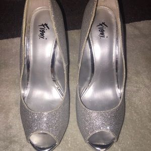 Silver sparkly shoes
