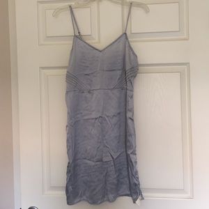 Anthropologie Feather Bone silver/grey slip dress