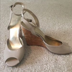 Nine West Nude Wedges
