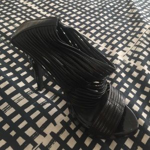 Black Strap Heels