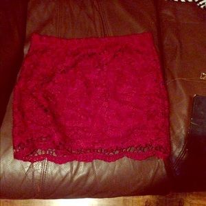 Red/maroon skirt