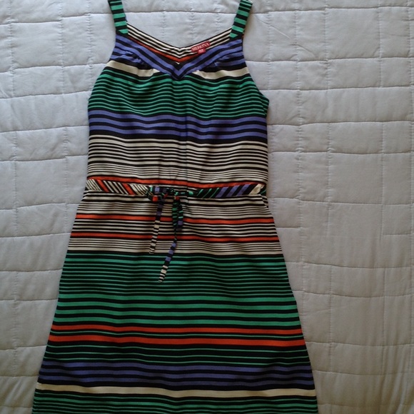 Striped high low dress