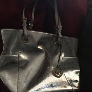 Gold metallic Michael Kors tote