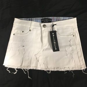 White Denim Skirt