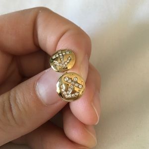 Gold Anchor Earrings