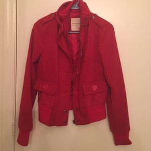 Bright red jacket