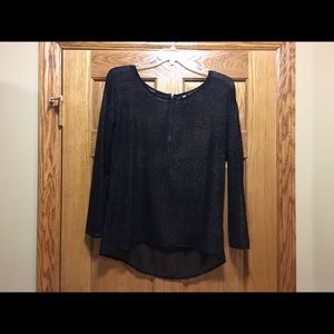 High/low mesh Rock and Republic top