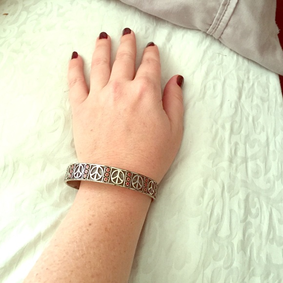 Lucky Brand peace sign bangle bracelet