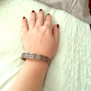 Lucky Brand peace sign bangle bracelet
