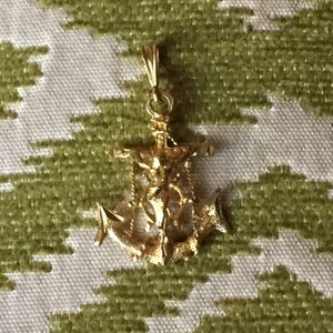 "Jesus is my Anchor" 14k gold pendant & MJ wallet