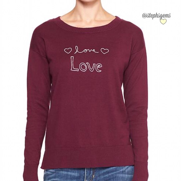 Maroon GAP Love Sweater - Picture 2 of 3