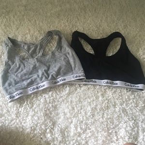 Two Calvin Klein Sports Bras