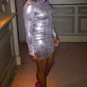 Silver Sequins Arden B Dress