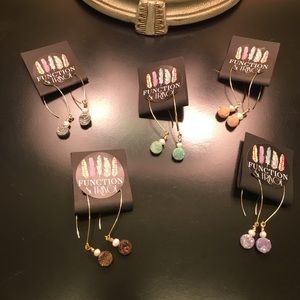 🌷  Function & Fringe Druzy Coin Gold Earrings 💎