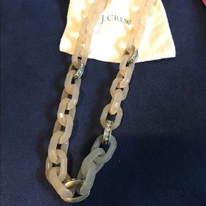 J. Crew blush pink and gold acrylic chain necklace