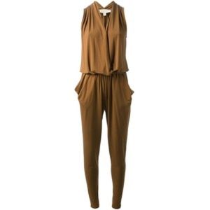 Michael Kors Chocolate Brown Jumpsuit.
