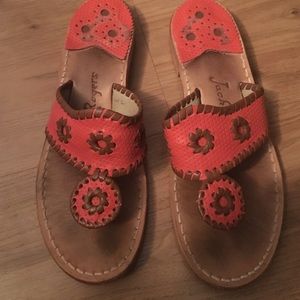 Coral and Brown Jack Rogers