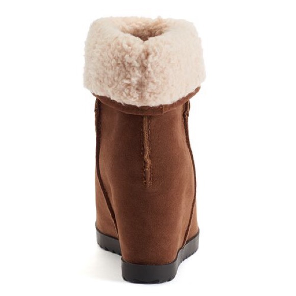 New! Sugar Adara wedge faux suede ankle boots - Picture 4 of 6