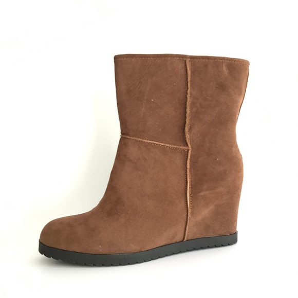 New! Sugar Adara wedge faux suede ankle boots - Picture 6 of 6