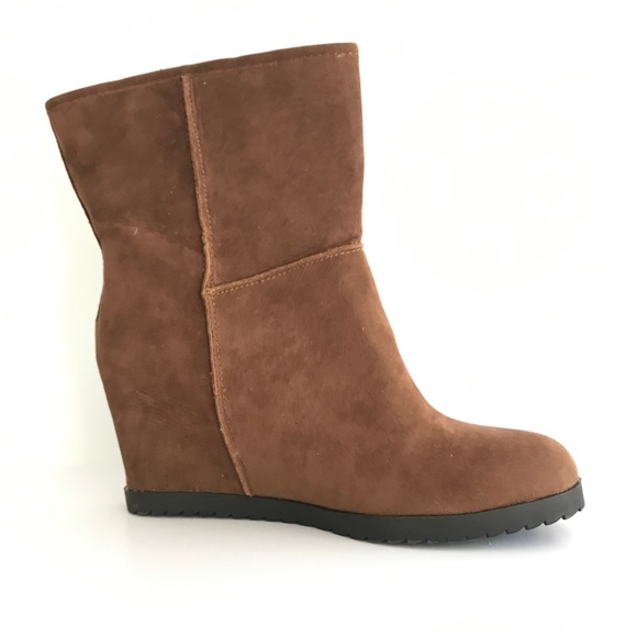 New! Sugar Adara wedge faux suede ankle boots - Picture 5 of 6