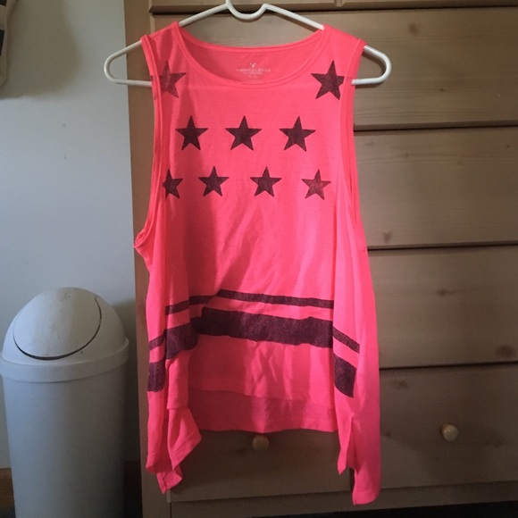 Pink tank top with Stars and stripes