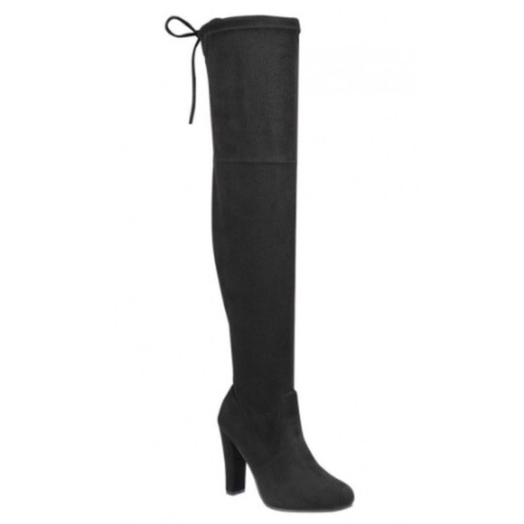 ❗️CLEARANCE❗️Black Suede Over Knee Boots 5.5-10 - Picture 3 of 3