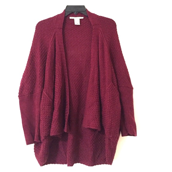 Maroon cardigan from Macy's