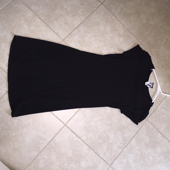 Plain black soft dress