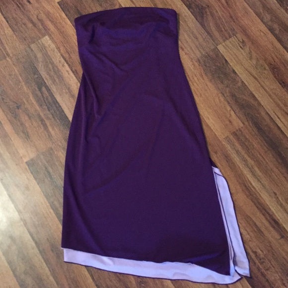 Express two-tone strapless dress