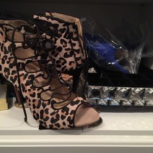 Zara Calf Hair Leopard Booties
