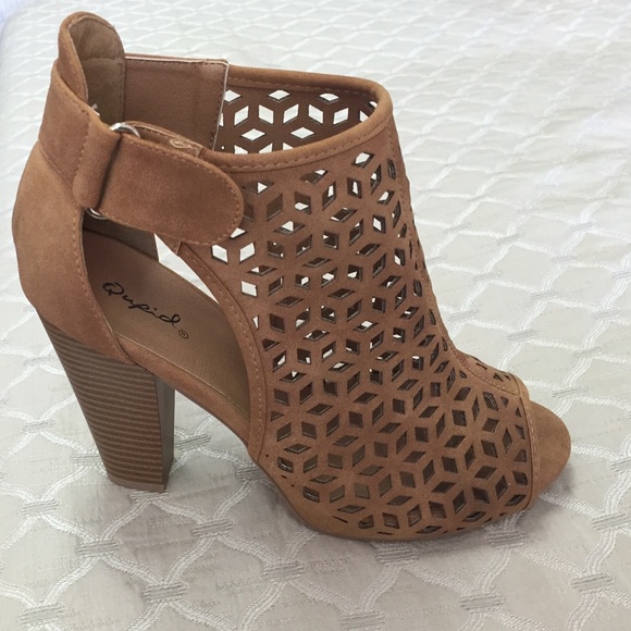 Chestnut open toe bootie - Picture 2 of 4