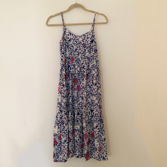 Mossimo Floral Print Ruffle Maxi Dress