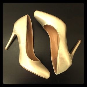 LC Blossom Metallic Gold High Heels