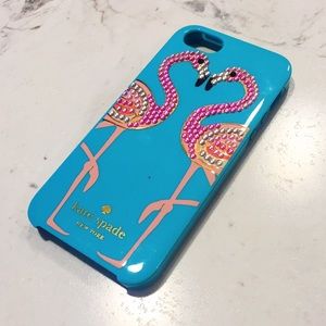kate spade rhinestone flamingo iphone 5 case