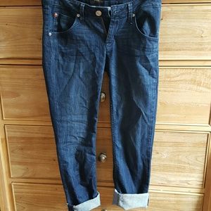Hudson cropped cuffed jeans