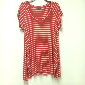 Stripe shark bite top