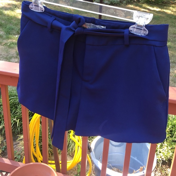 Royal blue high waisted shorts