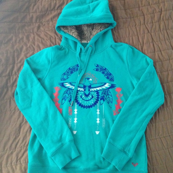 turqoise roxy hoodie